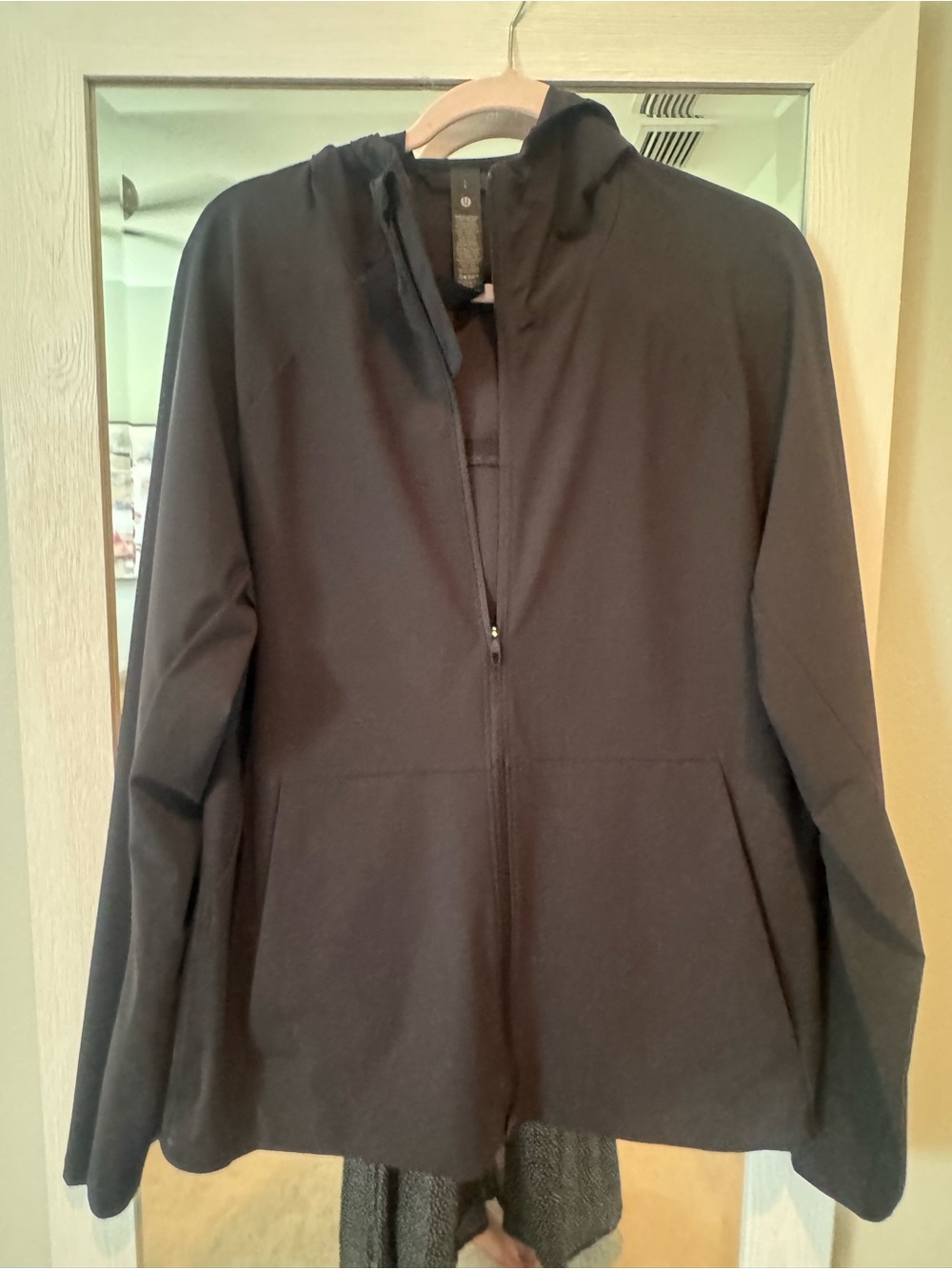 Lululemon Men's Black Hooded Zip Shirt Jacket